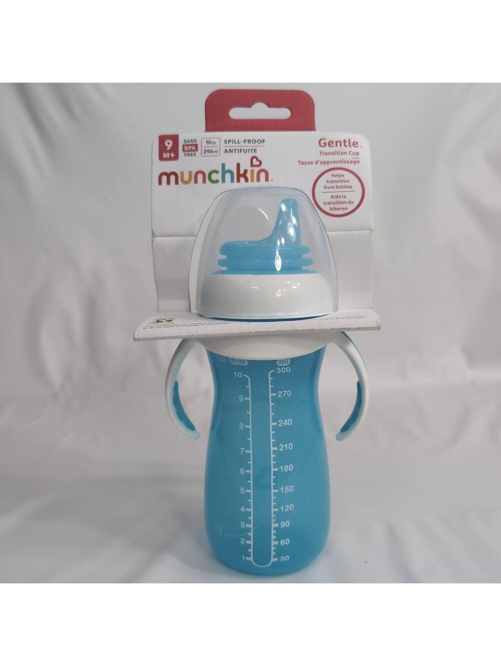 Munchkin Gentle Transition Sippy Cup helps babies transition from bottles to cup